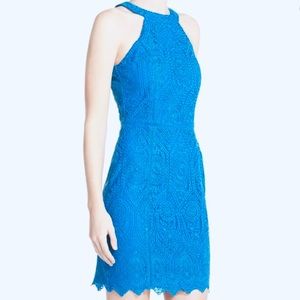 Nordstrom Adelyn Rae Lace Blue Cocktail Dress